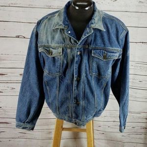 Sun belt denim‎ vtg XL blue trucker Jean Jacket